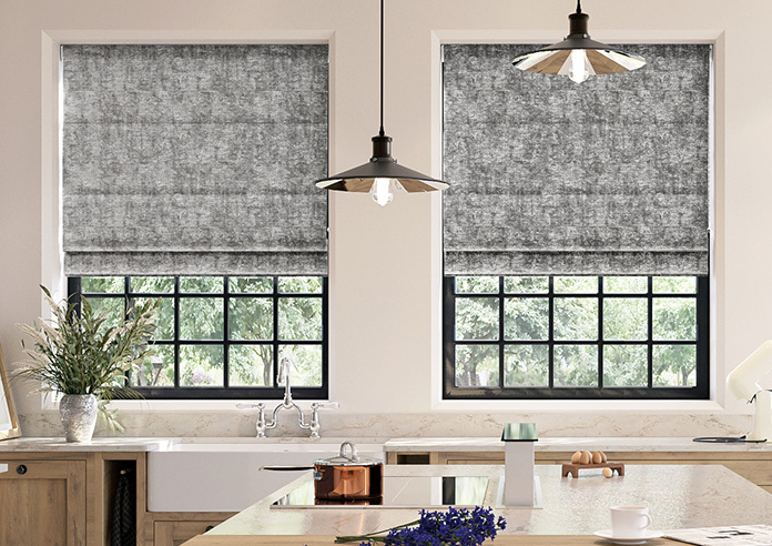 Anaconda, Metallic Grey - Roman Blind - Image 3